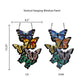 Butterfly Cluster Stained Glass Window Panel - 13-1/4-in - Mellow Monkey