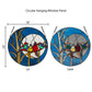 Astrid Blue Birds in the Night Sky Window Panel - 16-in - Mellow Monkey