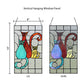 Coy Cats Trio Stained Glass Window Panel - 14-in - Mellow Monkey