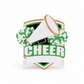GREEN Cheer Shield Personalized Ornament - Mellow Monkey