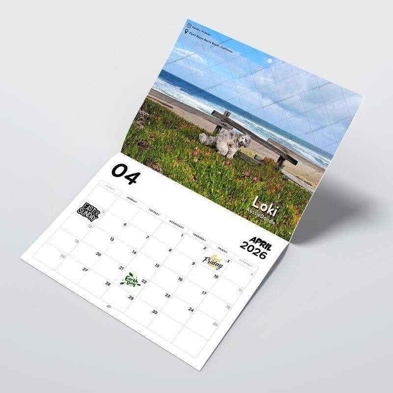 Dogs Pooping in Beautiful Places™ 2026 Calendar - Gag Gift - Mellow Monkey
