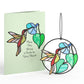 Smile to Your Heart Hummingbird Suncatcher Card - Mellow Monkey