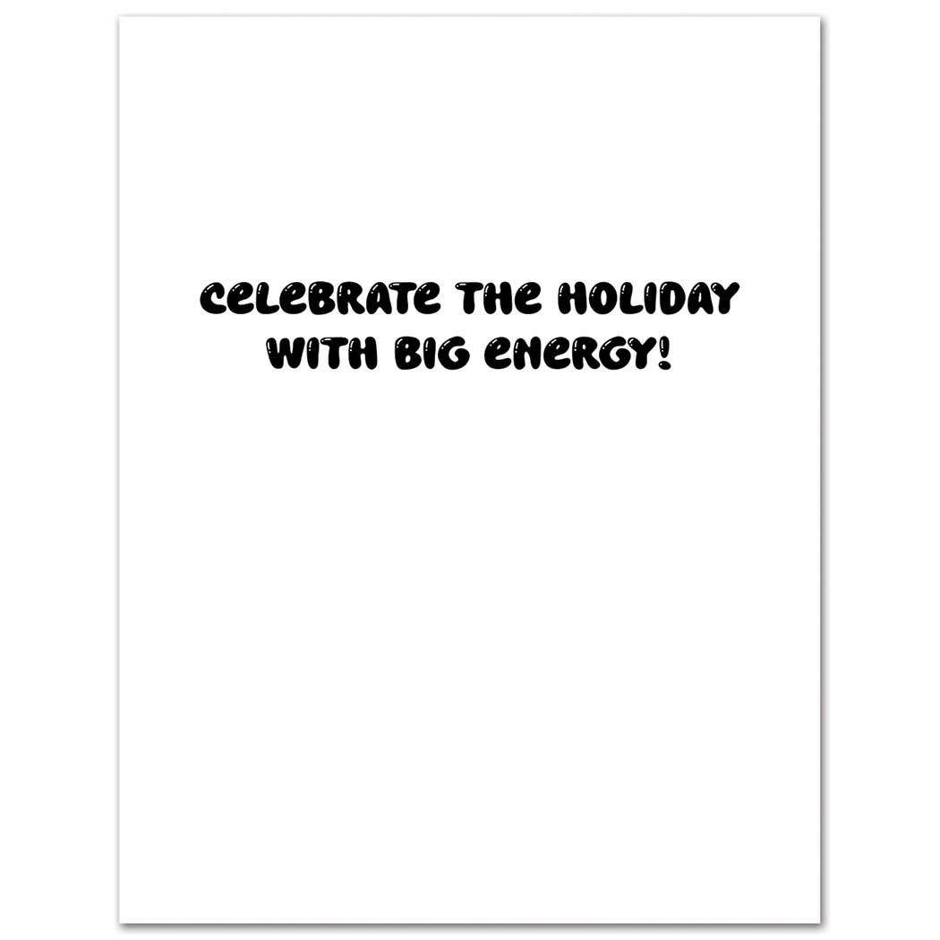 Labubu Santa's Secret Helper Holiday Christmas Card - Mellow Monkey