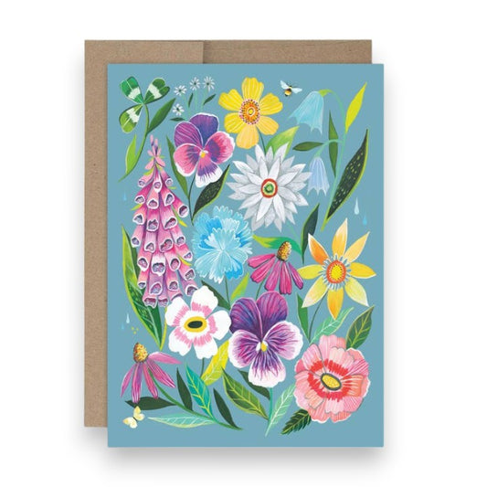 Get Well Flowers - Greeting Card - Mellow Monkey