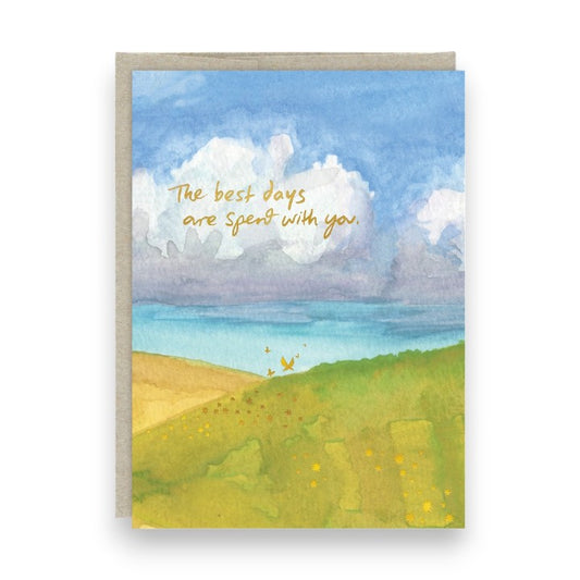 The Best Days Are Spent With You - Birthday Greeting Card - Mellow Monkey