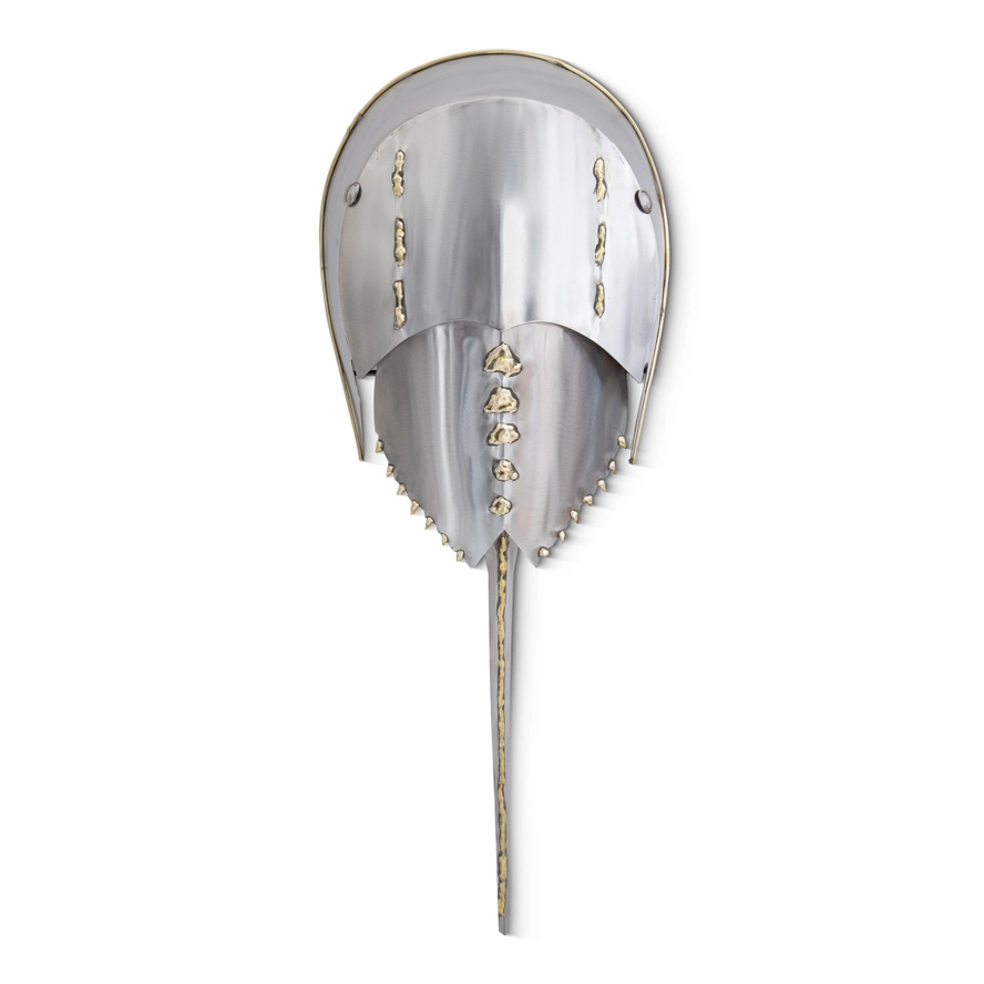 Horseshoe Crab Wall Décor - Silver - 29-in - Mellow Monkey