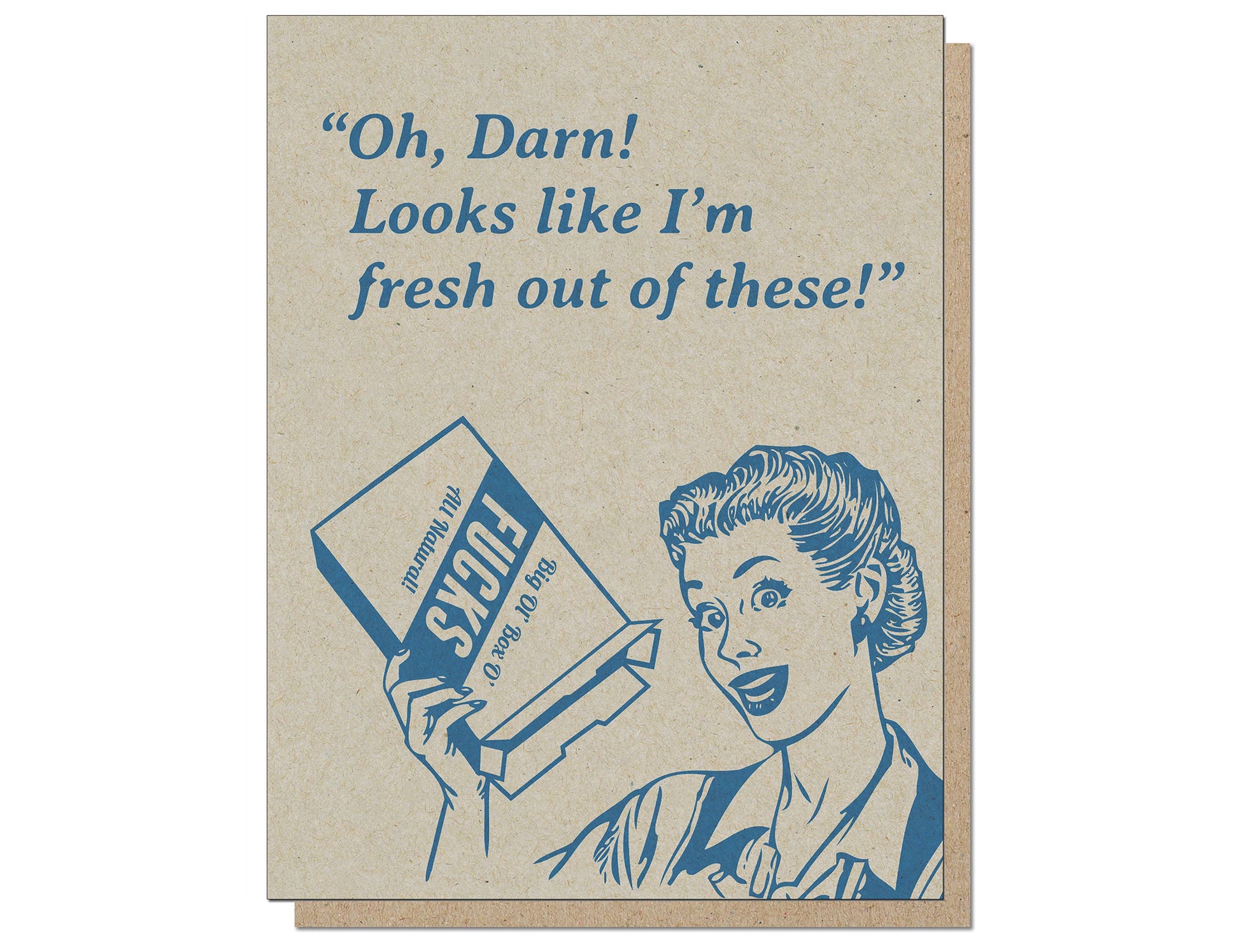 Big Ol' Bag of Fucks - Fresh Out of These - Greeting Card - Mellow Monkey