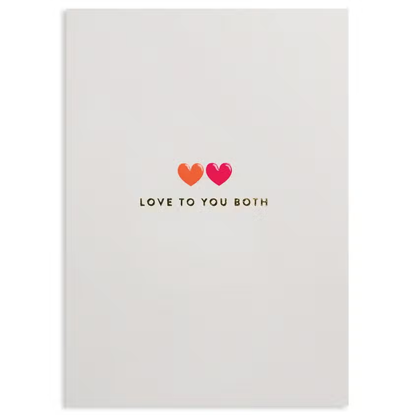 Love To  You Both - Two Hearts Wedding Greeting Card - Mellow Monkey