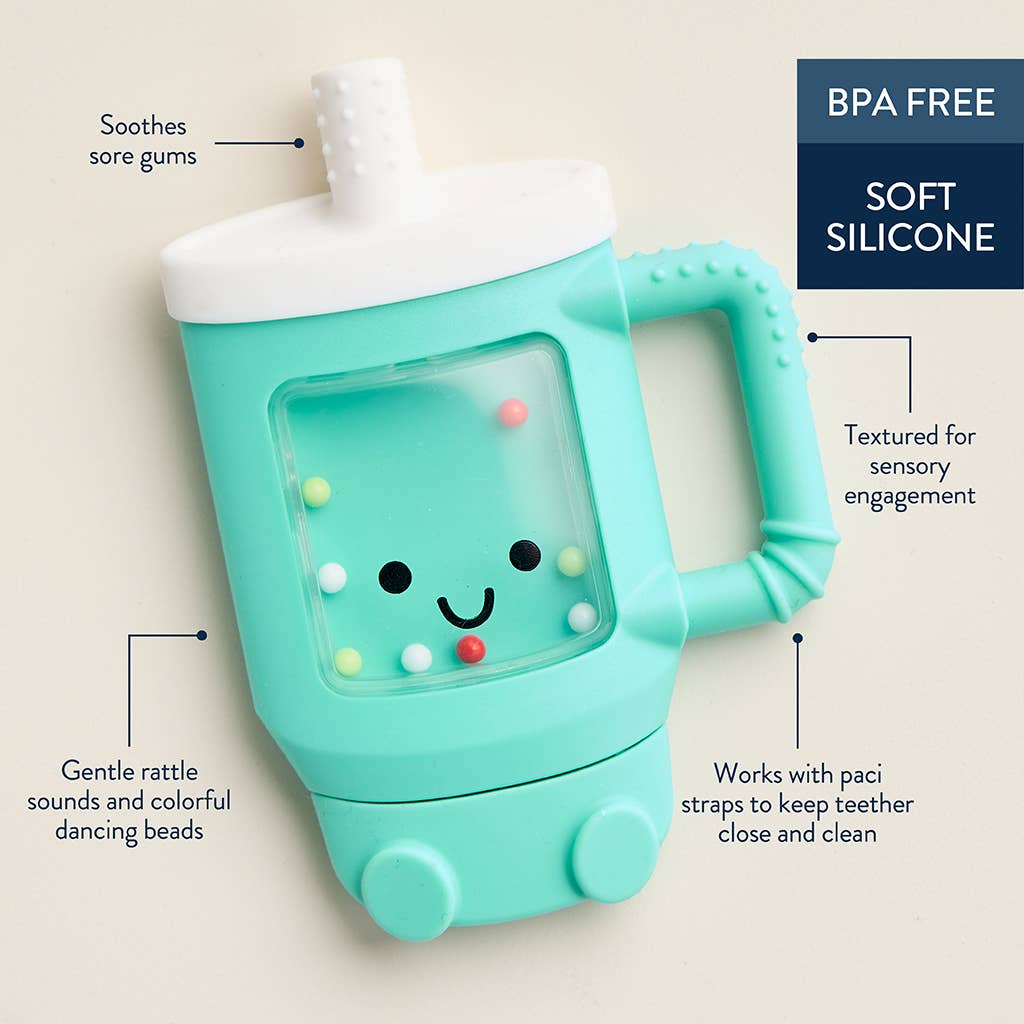Sweetie Shake Plus™ - Tumbler Teething + Rattle Toy - Mellow Monkey