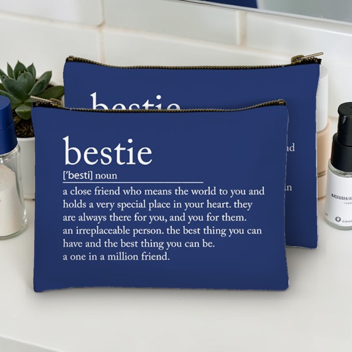 Mello Definition Bestie Definition - Zippered Bag – Mellow Monkey