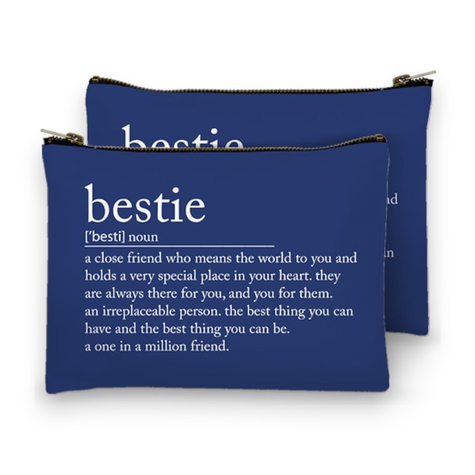 Bestie Definition - Zippered Bag - Mellow Monkey