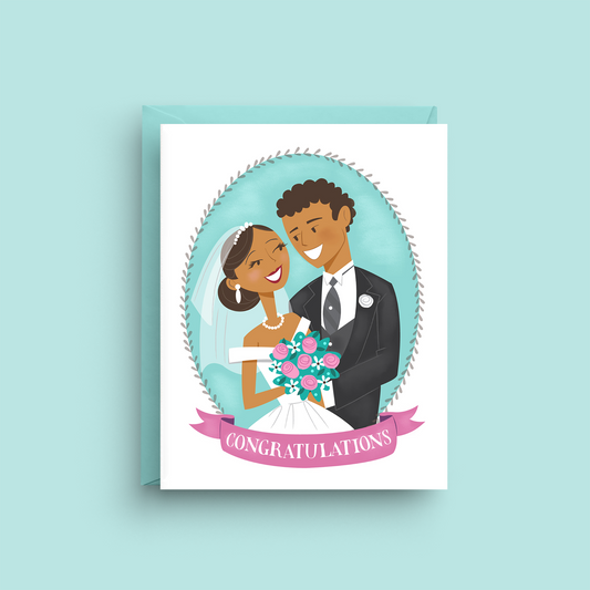 Congratulations - Wedding Greeting Card - Mellow Monkey