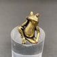Brass Sitting Frog Desktop Ornament - 1-in.