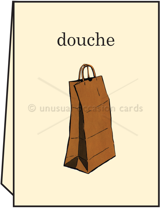 Douche Bag - Greeting Card - Mellow Monkey