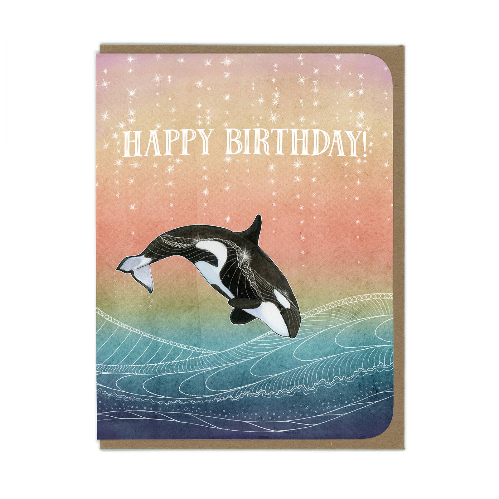 Orca Whale - Birthday Greeting Card - Mellow Monkey