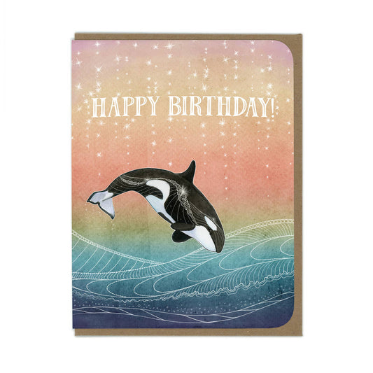 Orca Whale - Birthday Greeting Card - Mellow Monkey