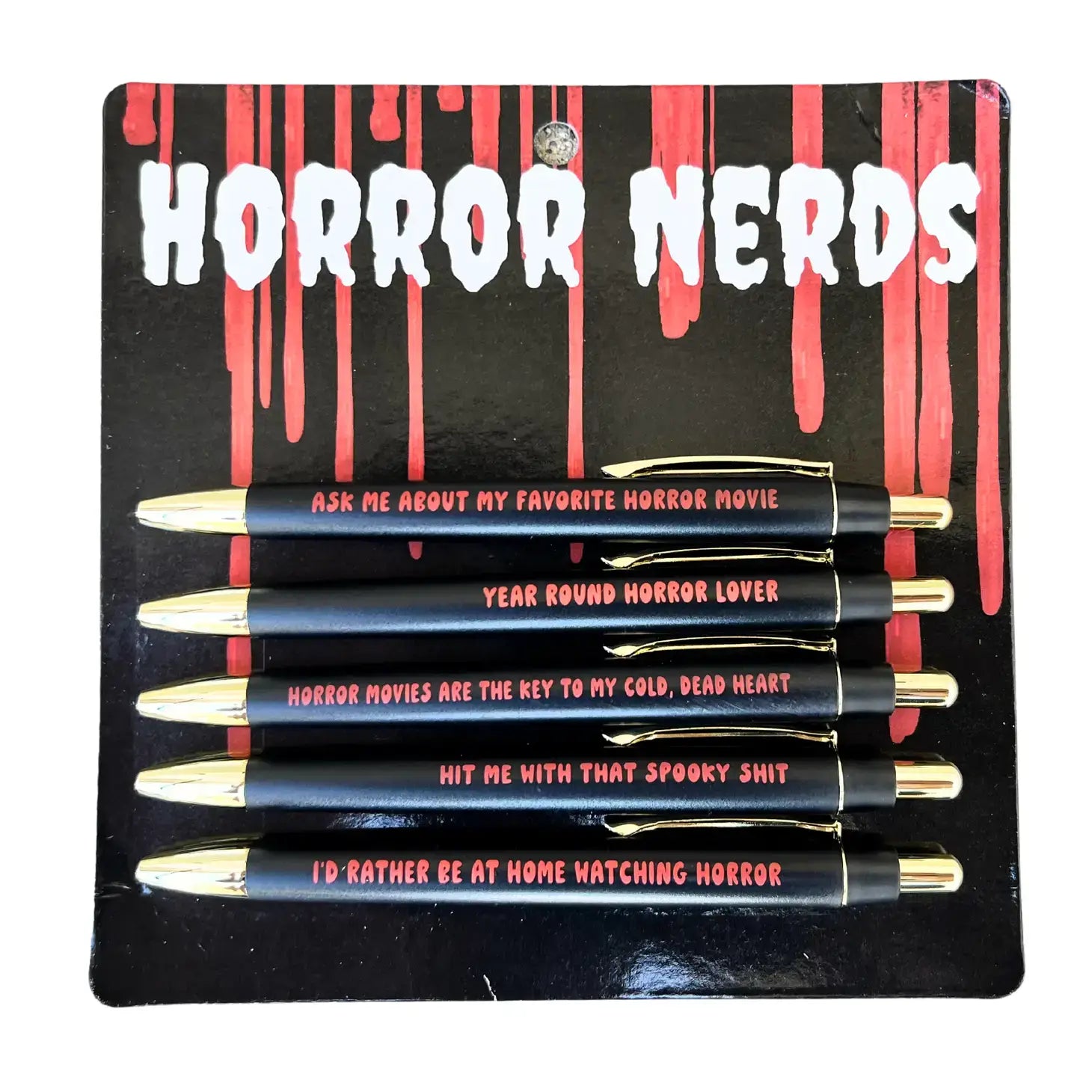 Horror Nerds Pen Set - 5 Pen Set - Mellow Monkey