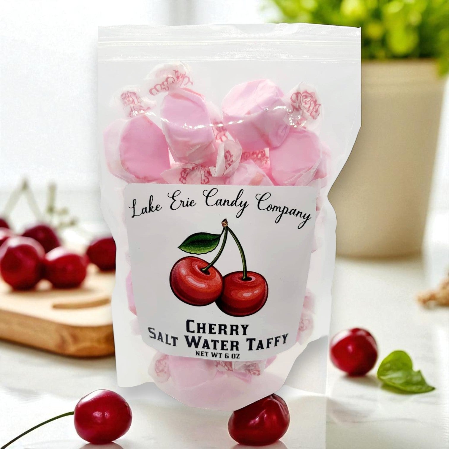Cherry Salt Water Taffy - 6-oz. - Mellow Monkey