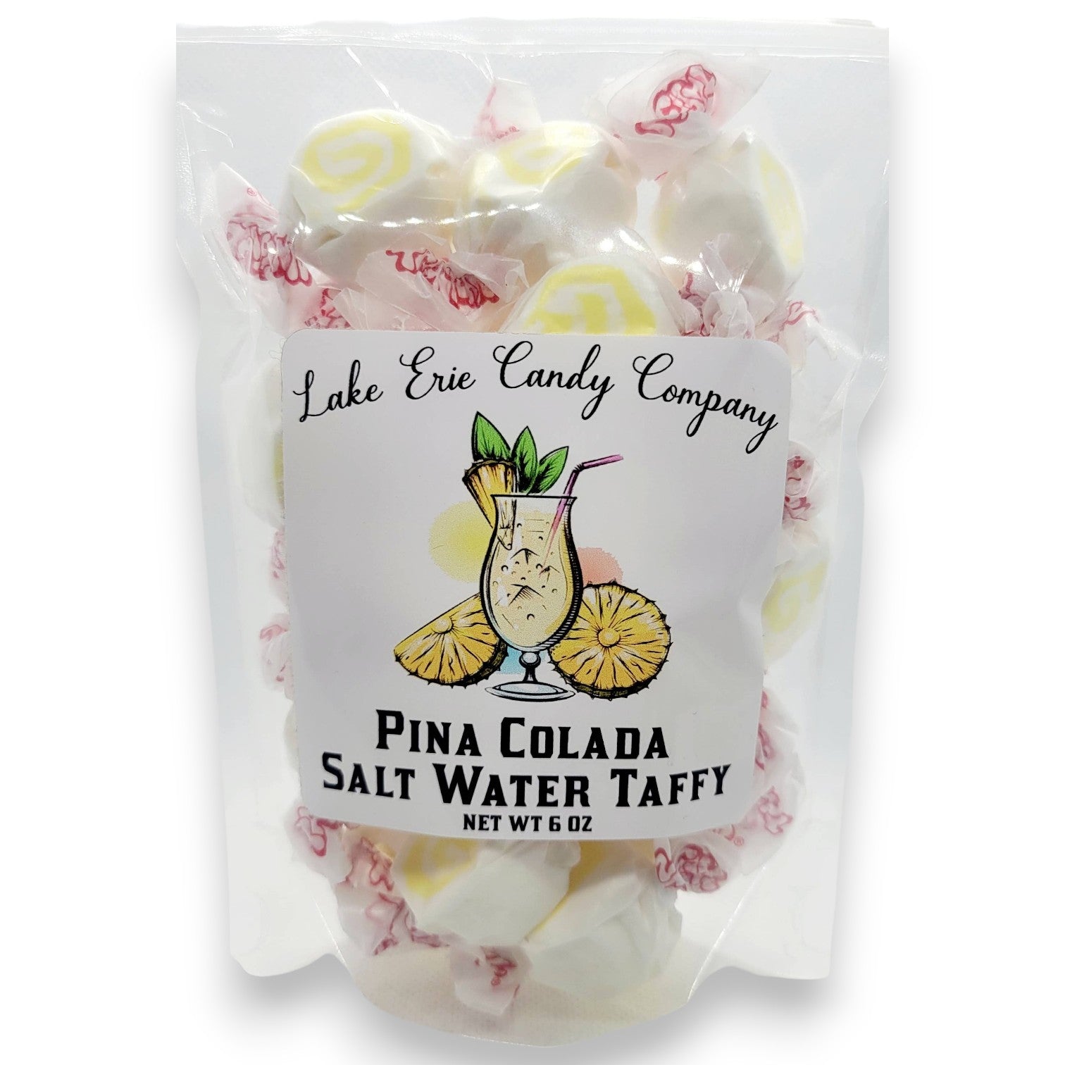 Pina Colada Salt Water Taffy - 6-oz. - Mellow Monkey