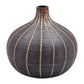 Tiny Congo - Handcrafted Porcelain Bud Vase - Taupe with Cream Stripes - 3.2 x 3.2 x 3.4 in - Mellow Monkey