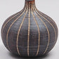 Tiny Congo - Handcrafted Porcelain Bud Vase - Taupe with Cream Stripes - 3.2 x 3.2 x 3.4 in - Mellow Monkey