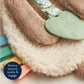 Taupe Bunny Itzy Friends Lovey™ Plush+ Teether Toy - Mellow Monkey