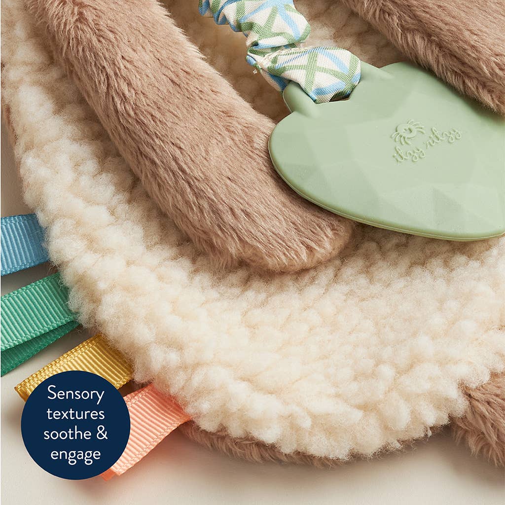 Taupe Bunny Itzy Friends Lovey™ Plush+ Teether Toy - Mellow Monkey