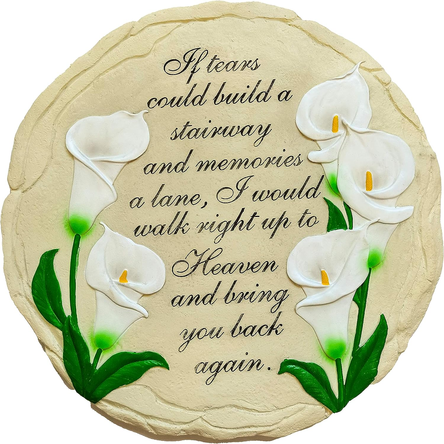 If Tears Could Build A Stairway - Calla Lily - Memorial Stepping Stone - Mellow Monkey