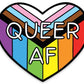 Queer AF Die Cut Decal - Mellow Monkey