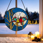 Astrid Blue Birds in the Night Sky Window Panel - 16-in - Mellow Monkey
