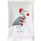 Christmas - Santa Heron Flour Sack Towel