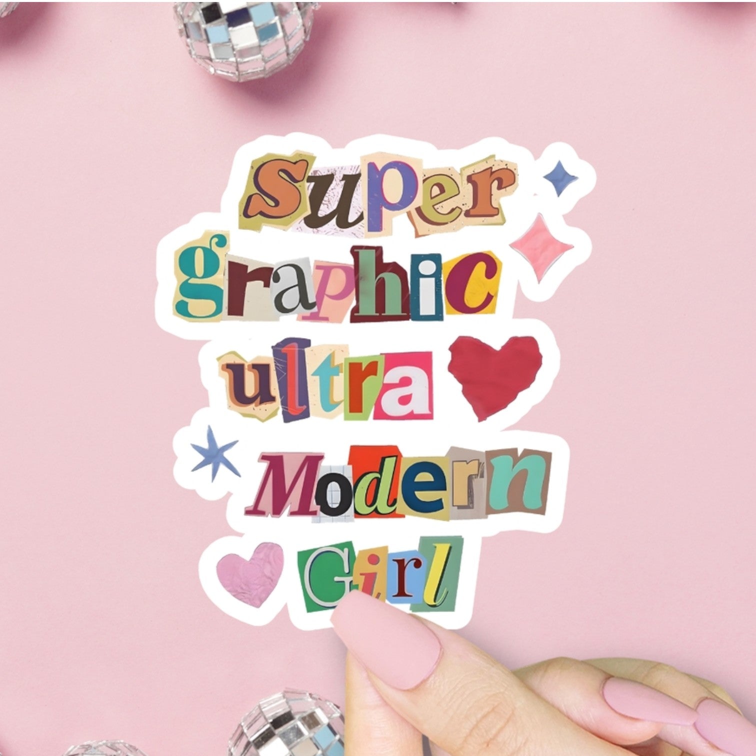 Super Graphic Ultra Modern Girl Sticker - Mellow Monkey