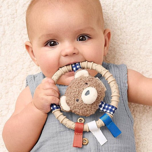 Taupe Bear Itzy Ring Pal™ - Teething Ring - Mellow Monkey