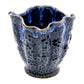Deep Coral - Porcelain Ceramic Wave Vase - 4.5 x 4.5 x 4.5-in - Mellow Monkey