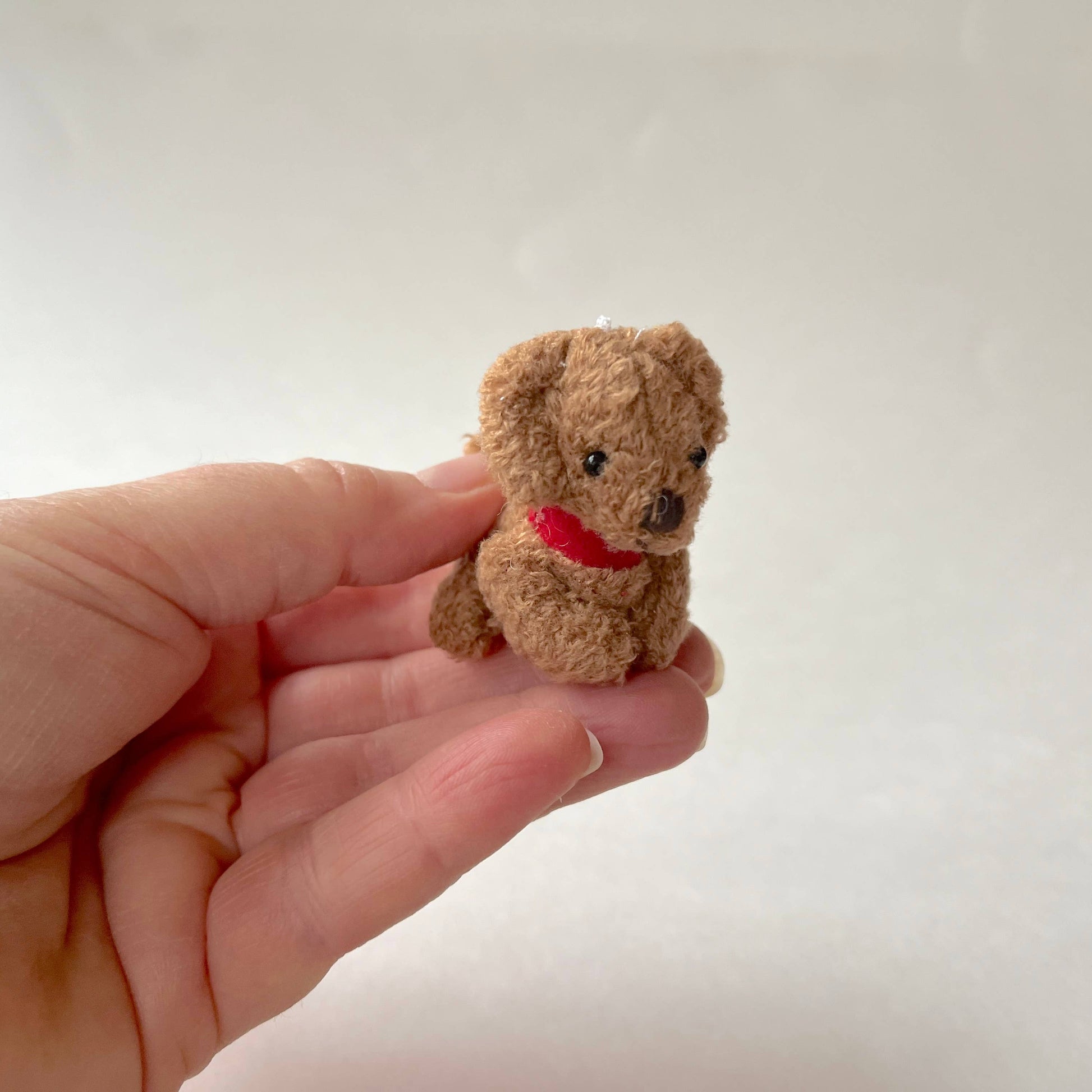 Miniature Plush Puppy Dog - Brown - Backpack Charm - 2-in - Mellow Monkey