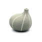 Mini Omo - Handcrafted Porcelain Bud Vase - Gray with White Stripes - 2.7 x 2 x 2.8 in - Mellow Monkey