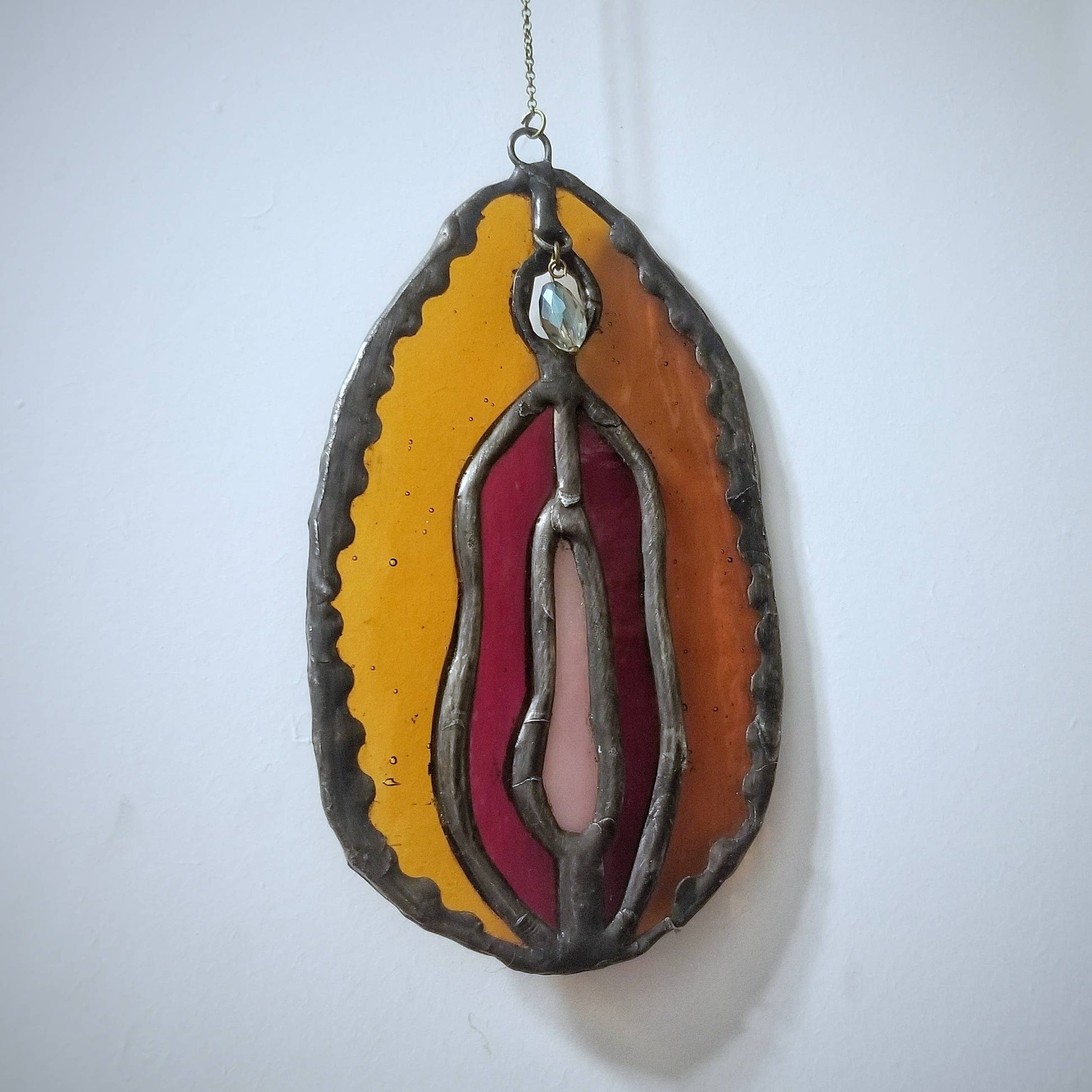 Stained Glass Suncatcher - Vagina - Kissed Cocoa - Mellow Monkey