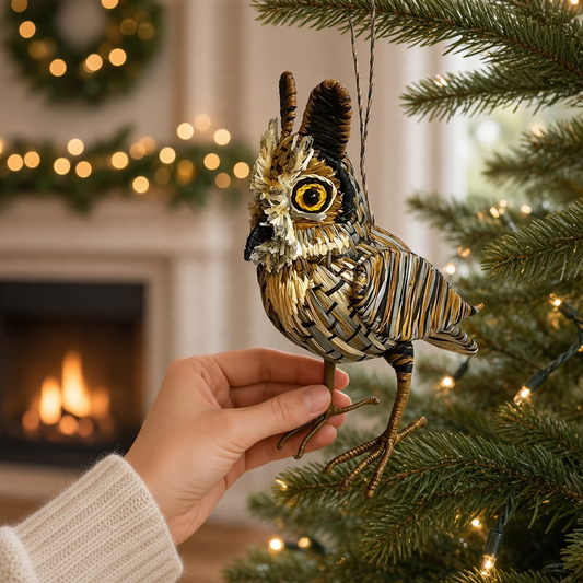 Great Horned Owl Bird Ornament - 5-in