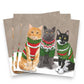 Holiday Sweater Cats - Cocktail Beverage Napkins 20-Ct - Mellow Monkey