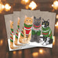 Holiday Sweater Cats - Cocktail Beverage Napkins 20-Ct - Mellow Monkey