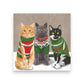 Holiday Sweater Cats - Cocktail Beverage Napkins 20-Ct - Mellow Monkey