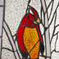 Annabelle Red Cardinals Stained Glass Window Panel - 18-1/2-in x 12-in