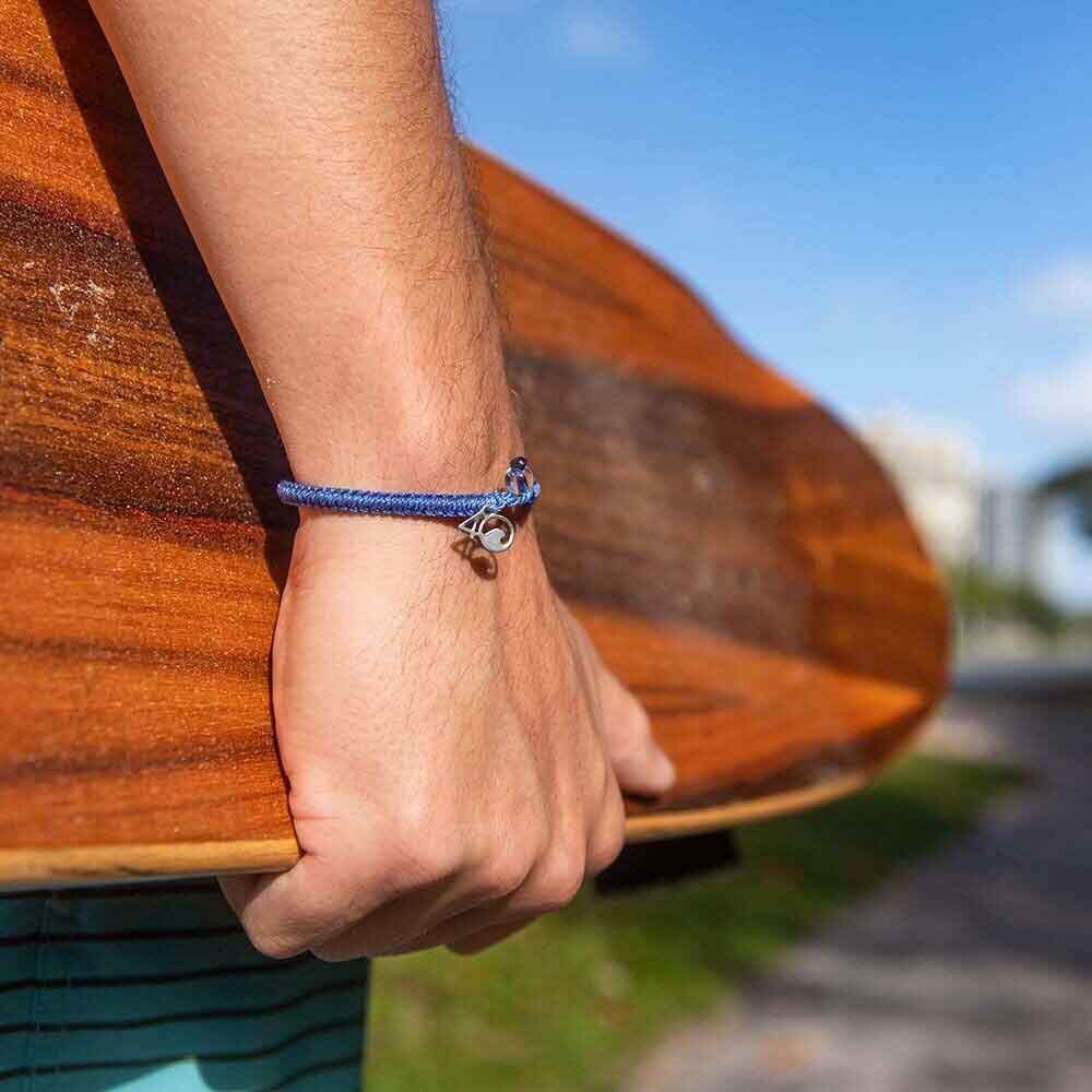 4Ocean Signature Unisex Braided Bracelet - Blue - Mellow Monkey