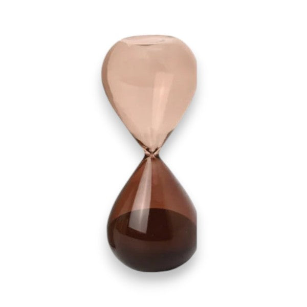 Smoky Quartz Ombre Tinted 15 Minute Hourglass Timer - 6-1/2-in - Mellow Monkey