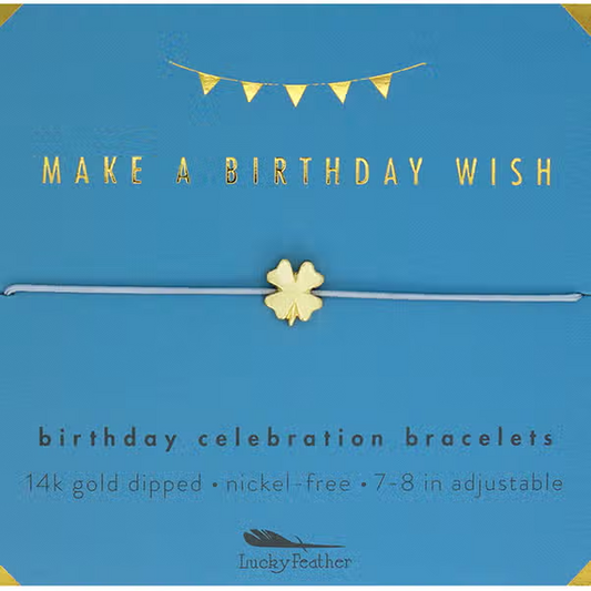 Make A Birthday Wish! - Gold Sentiments Bracelet - Mellow Monkey