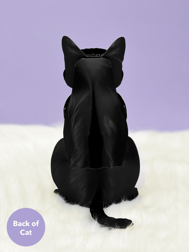 Black Cat - Freshcut Pop-Up Pet Greeting Cards - Mellow Monkey
