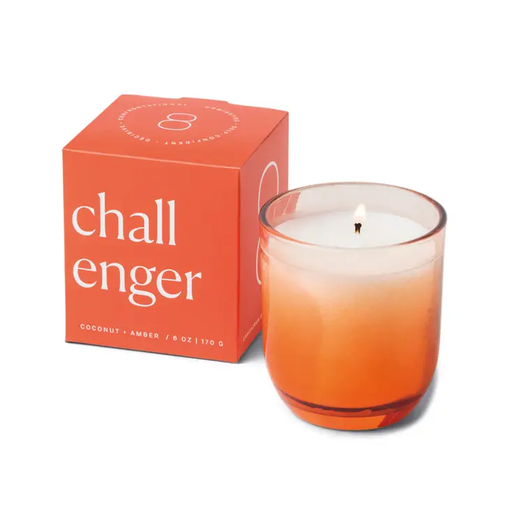 Challenger - Enneagram 5-oz Blue Candle # 8 - Incense & Smoke - Mellow Monkey