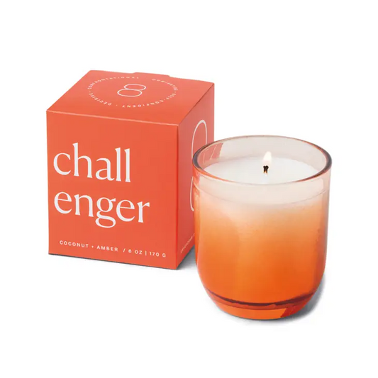 Challenger - Enneagram 5-oz Blue Candle # 8 - Incense & Smoke - Mellow Monkey