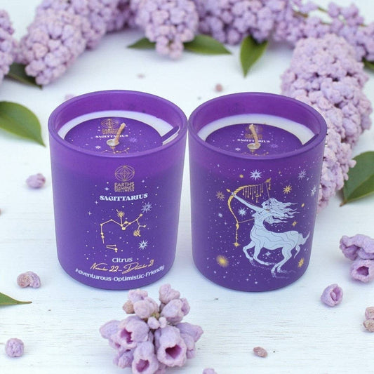 Sagittarius - Zodiac Hand Poured Candle - Mellow Monkey