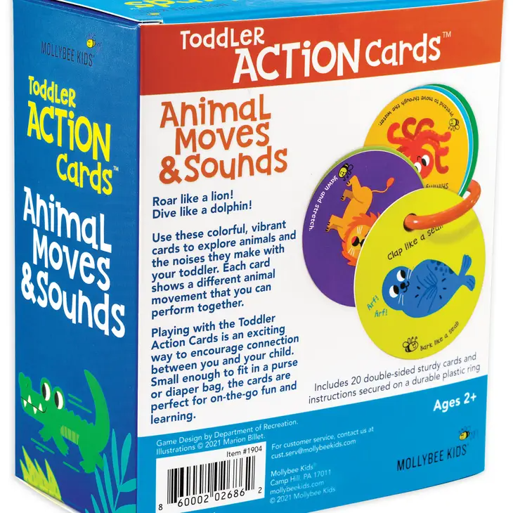 Toddler Action Cards - Animal Moves & Sounds - Mellow Monkey